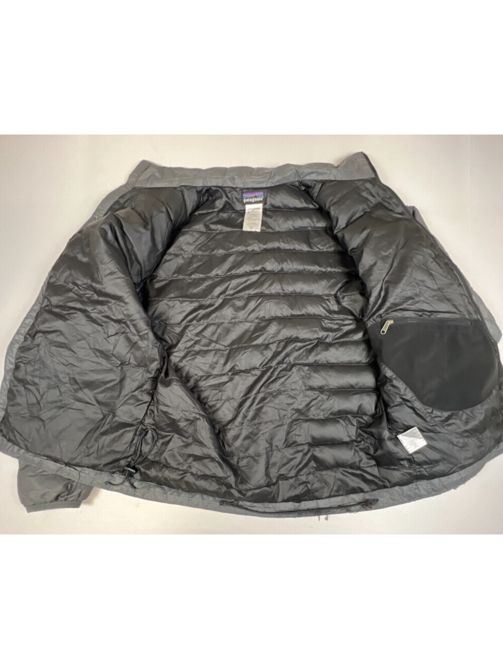 Patagonia Men XS Down Jacket Grey Full Zip Puffer Outerwear Warm Lightweight - Picture 9 of 14